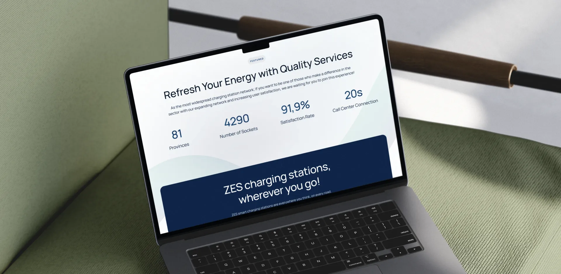 Zes Website: Designing a Digital Home for Türkiye's Leading EV Charging Network · The Solution